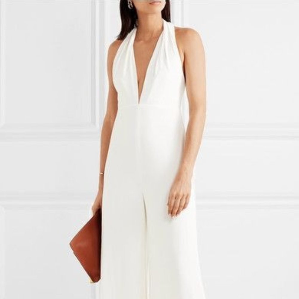 Halston Heritage Crepe halterneck jumpsuit